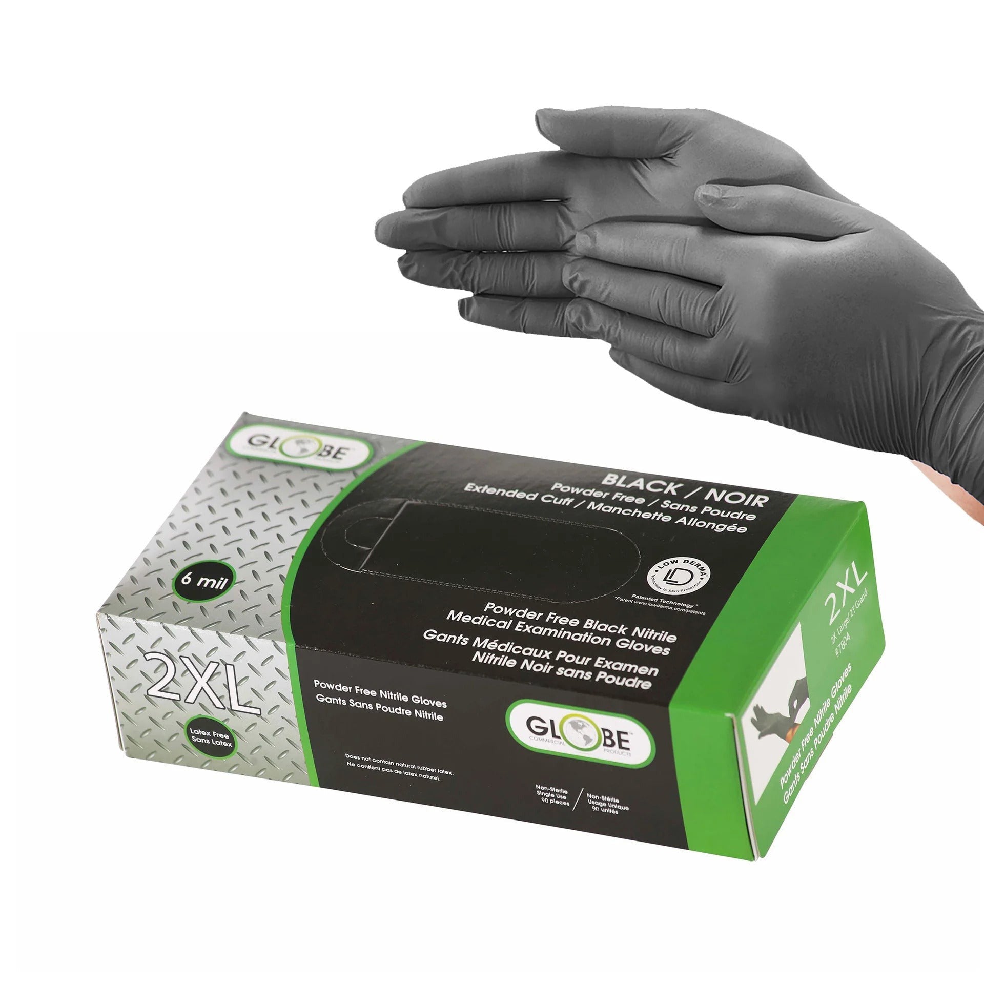 Vitrile - Vinyl/Nitrile Mix Gloves Powder Free 4mil Black X (10 boxes of 100)