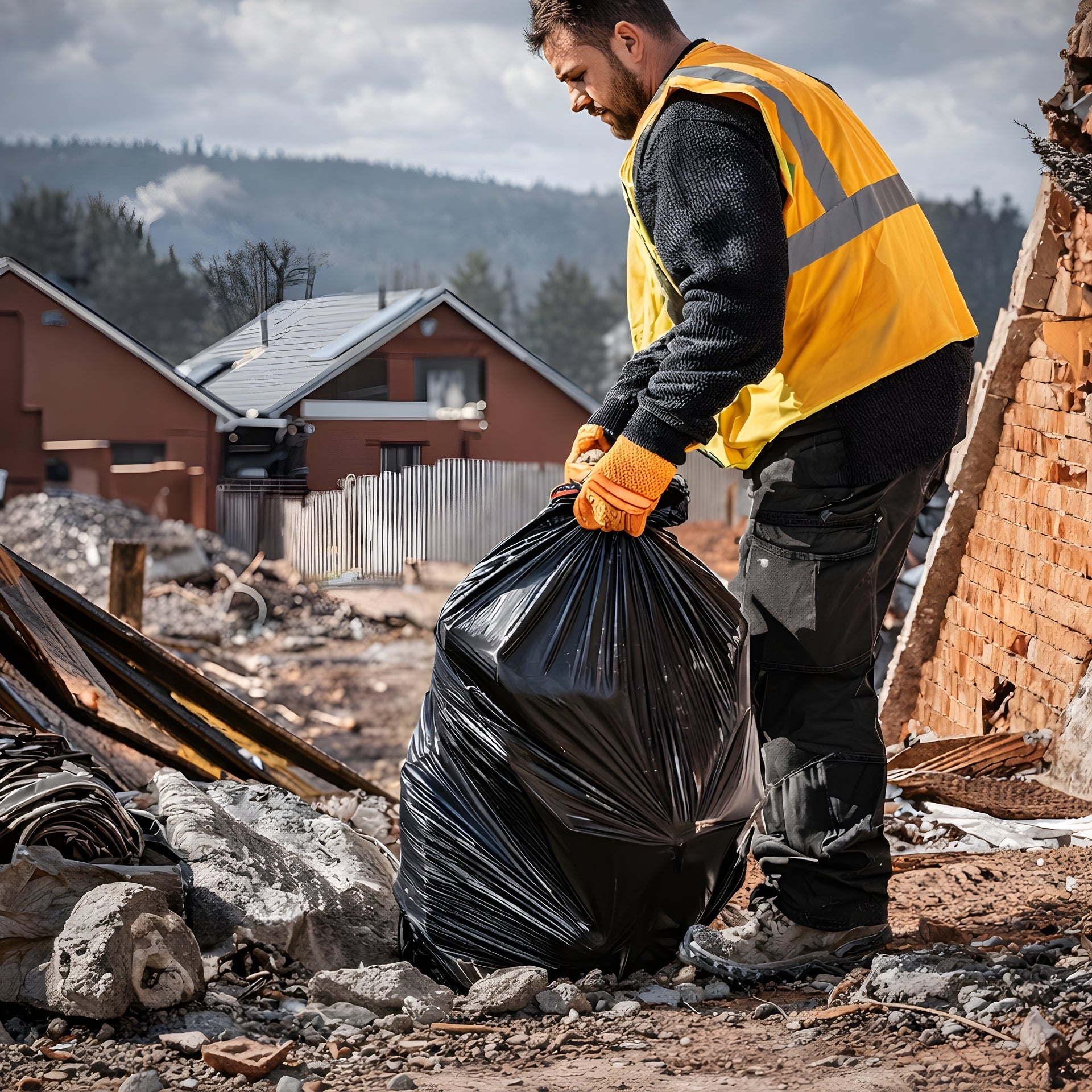 BLACK UTILITY LLDPE CAN LINER