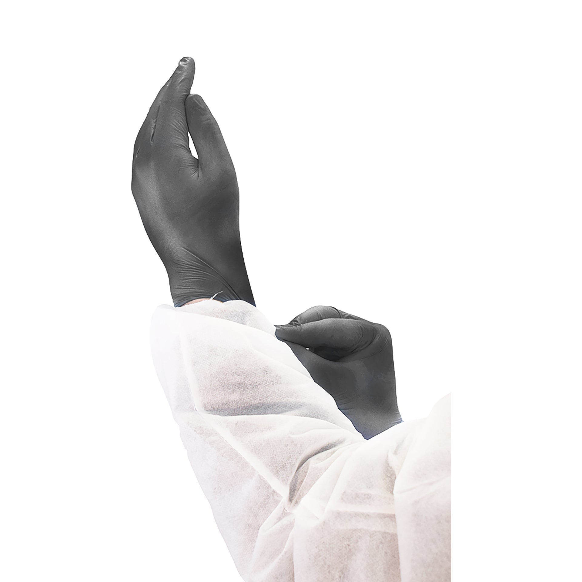 Vitrile - Vinyl/Nitrile Mix Gloves Powder Free 4mil Black X (10 boxes of 100)