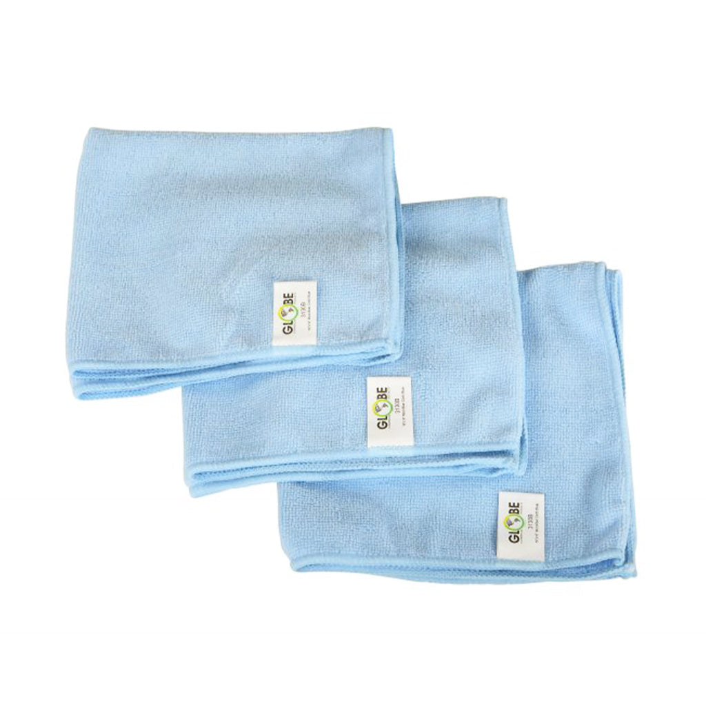 16”x16” Glass/Mirror Microfiber Cloth Blue (20 packs of 10)